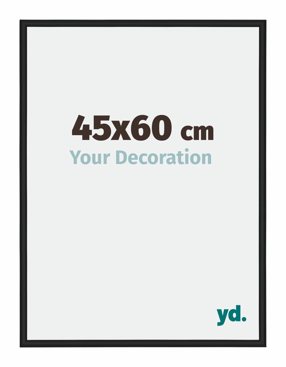 yd. Your Decoration - Fotolijst 45x60 cm - Aluminium - Zwart Hoogglans - Miami