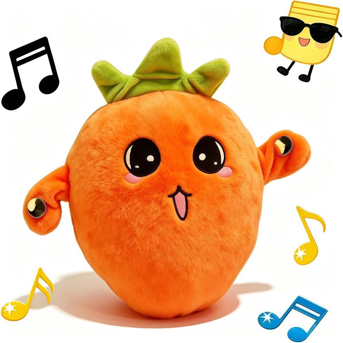 Baby Muzikaal Sensorisch Speelgoed - Interactief Muzikaal Pluchen Speelgoed met Geluiden - Sensorisch Activiteiten Leren Educatief Kinderspeelgoed - Leuk Cadeau voor Kerst en Verjaardag - Geschikt voor Multiplayer Interactie (Gele Banaan) 2 Spelmodi