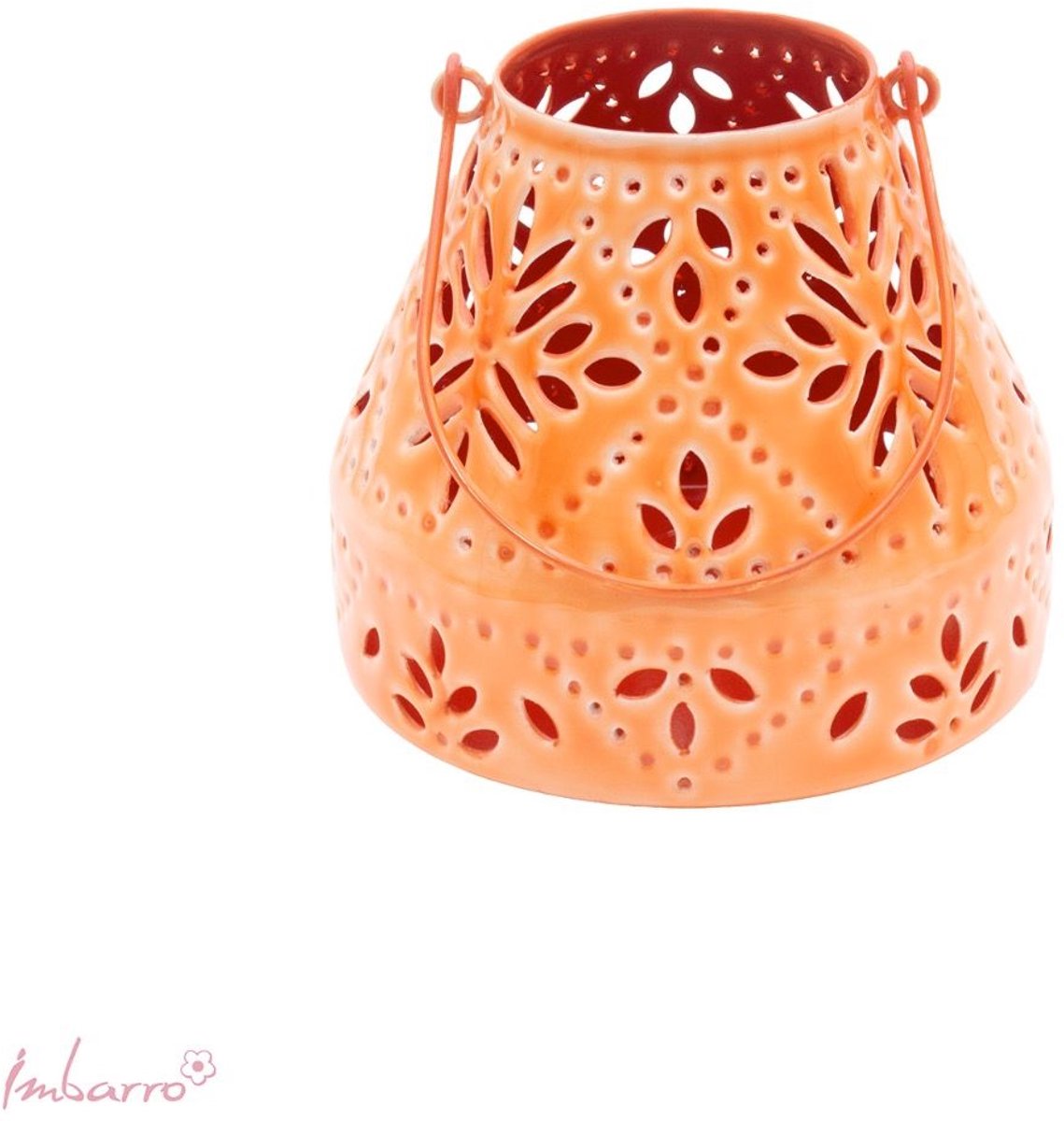Imbarro Home & Fashion - Windlicht Fauna Orange - Oranje - 17 X 19 cm