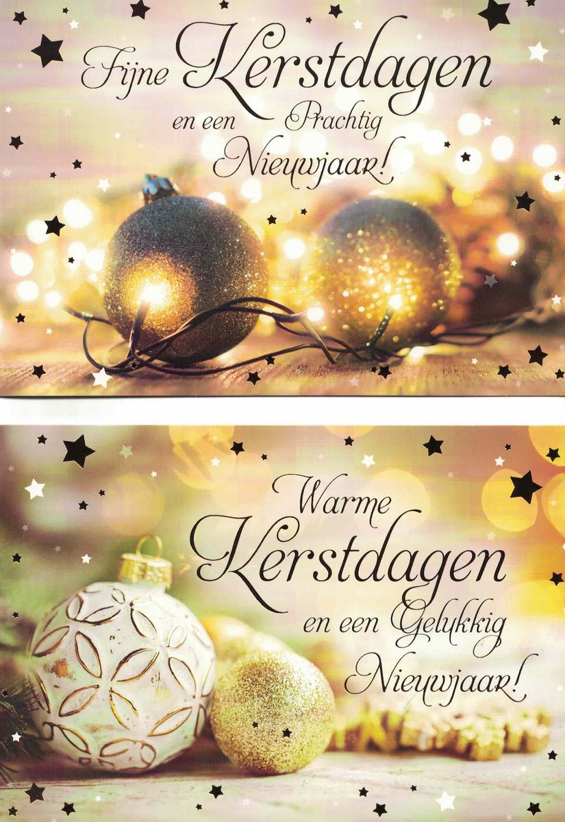 Wenskaarten - kerstkaart - set van 8 - 8 luxe kerstkaarten - 2 x 4 luxe kerstkaarten met envelop