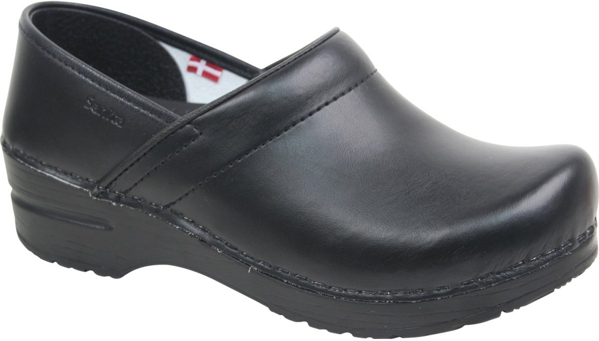 Sanita Gesloten klomp Original-Prof. Pu Black