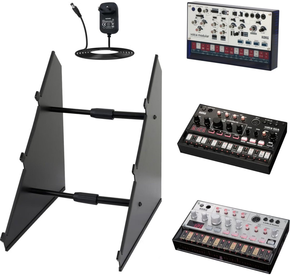 Synthstand 02-set - incl. 3 Korg Volca-units - Multikleur Innox 02