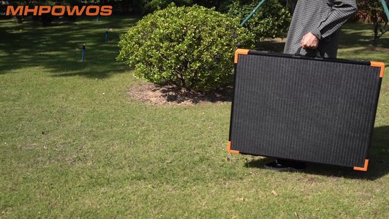 MHPOWOS 400W Bifaciaal Vouwbaar Zonnepaneel, 23,5% Rendement Draagbaar Zonnepaneel IP68 Waterdicht met 3 Steunen & MC4 Kabel voor Kamperen, Caravan, Noodstroom