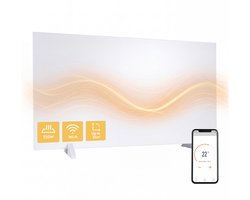 Silvergear Infrarood Verwarmingspaneel Premium - Elektrische Verwarming met App - WIFI - 720W - Wit
