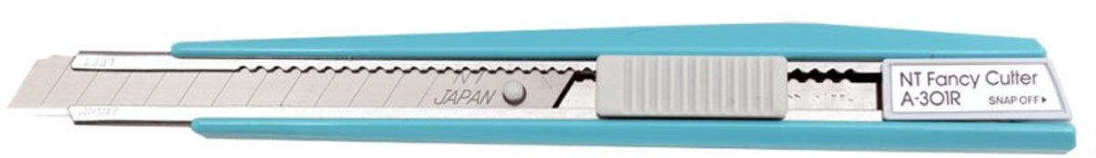 NT Cutter breekmes A-301RP, 9 mm, blauw, kunststof behuizing