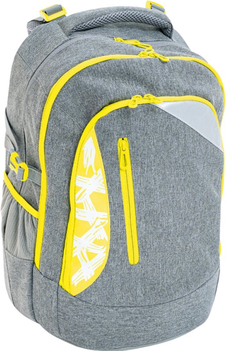 EBERHARD FABER schoolrugzak X-Style, grijs/neongeel, 30 liter