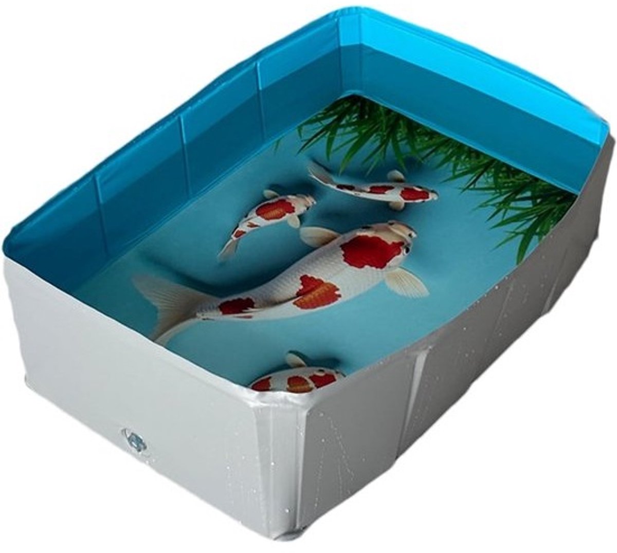 Hondenzwembad vierkant – Opvouwbaar badje – Koel blijven – Antislipbodem – 64 x 34 x 20.5 cm