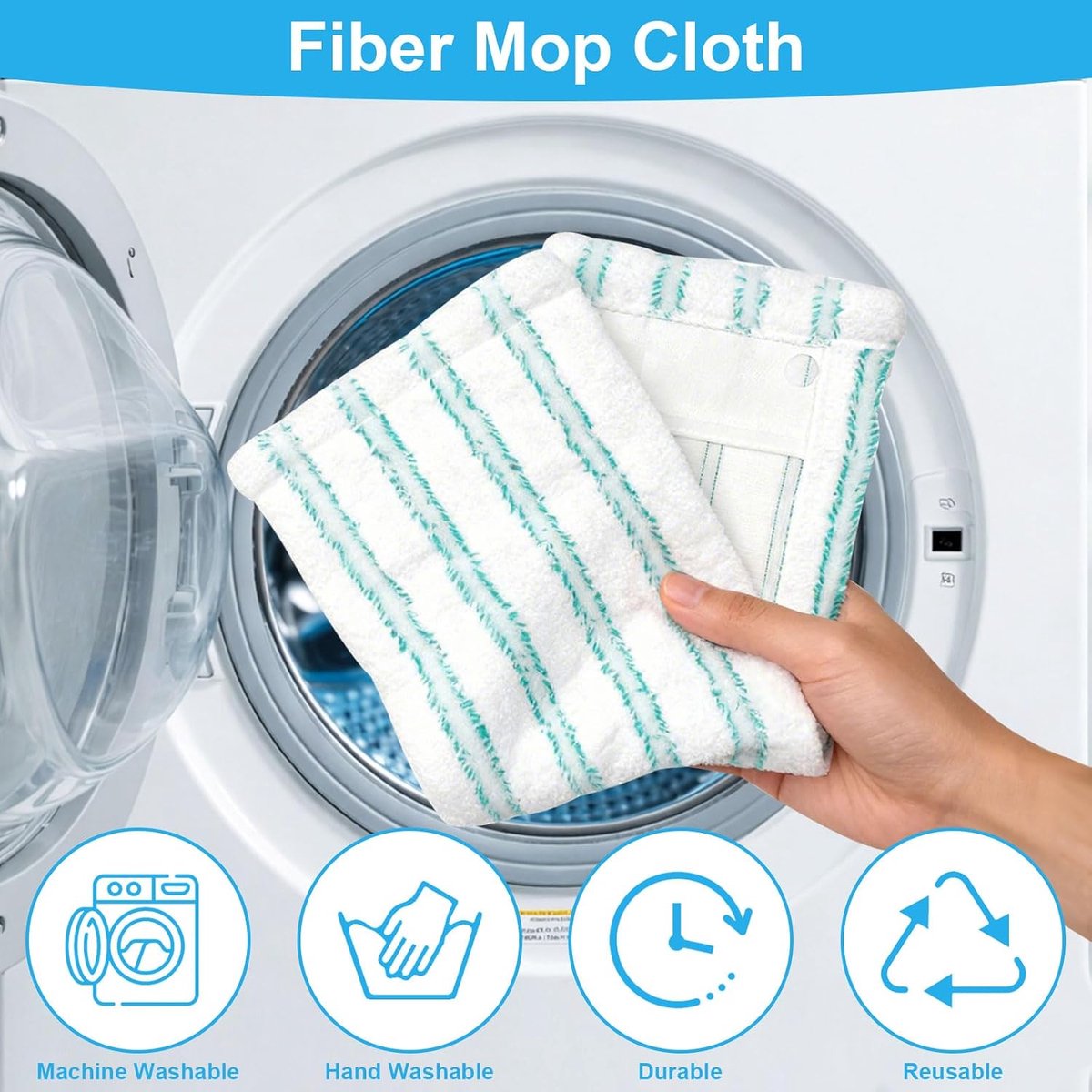 3 reservedoeken voor Leifheit Profi XL Micro Duo en Cotton Plus, microvezel en katoen voor tegels en houten vloeren - ShopVlot