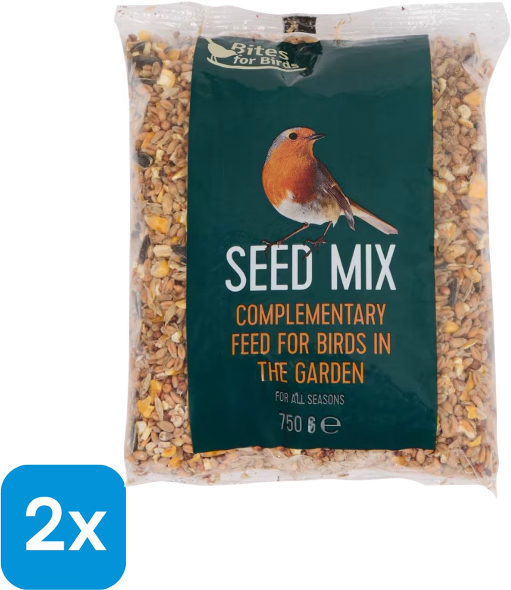 2x 750 gram Bites for Birds Strooivoer