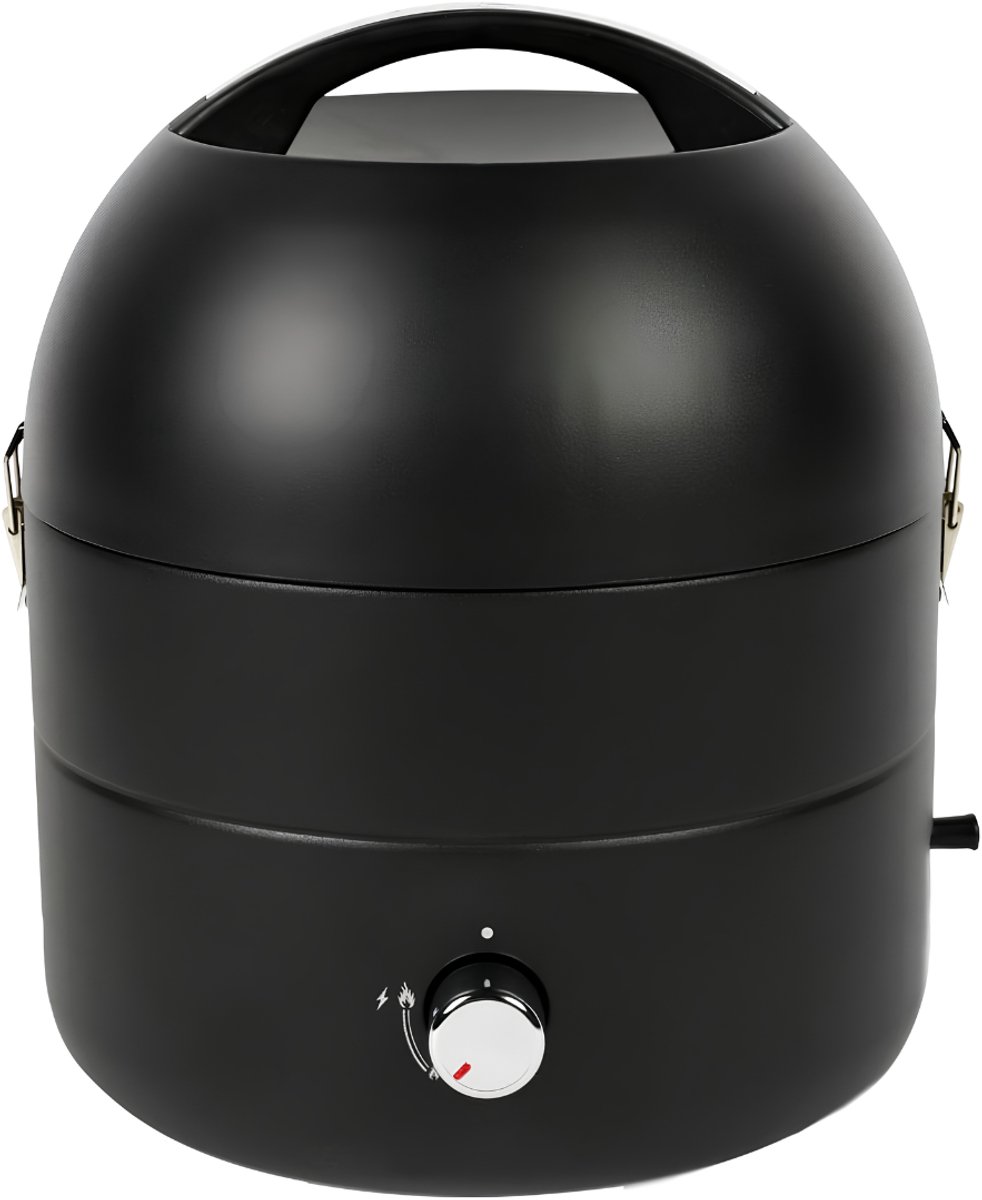 TYR® Tafel BBQ - Tafelgrill - Roestvrijstalen Branders - Compacte Grill - Zwart - 17cm x 14cm x 43cm