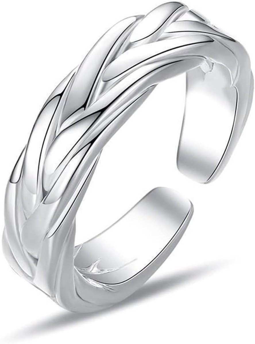 Rings Men,Adjustable Carved Viking Rings Möbiusz/Intertwined/Vine/Crossover Pattern for Men Hypoallergenic High - ShopVlot