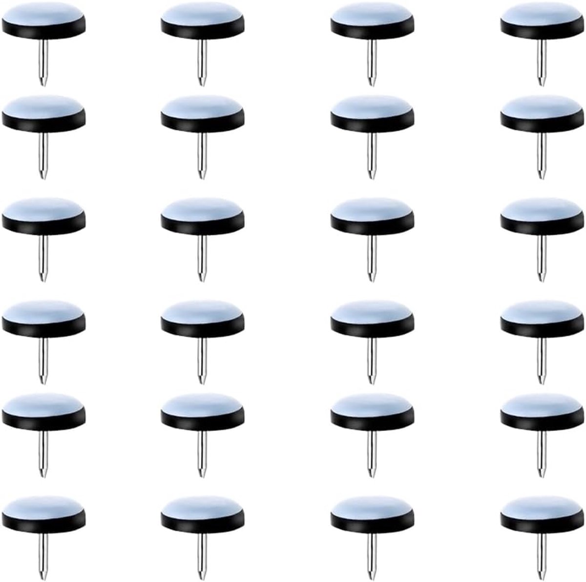 Pack of 24 Self Adhesive PTFE Furniture Glides, 15mm Round Glides for Chairs, Tables, Sofas and Storage Furniture - ShopVlot
