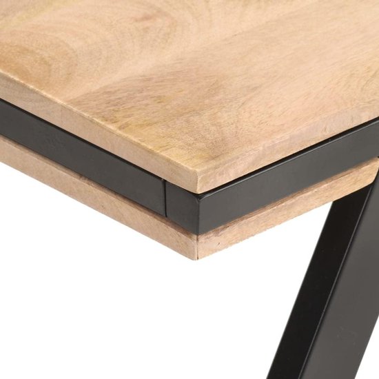 Massief mangohout eenvoudige salontafel 114x65x40 cm — afbeelding 2