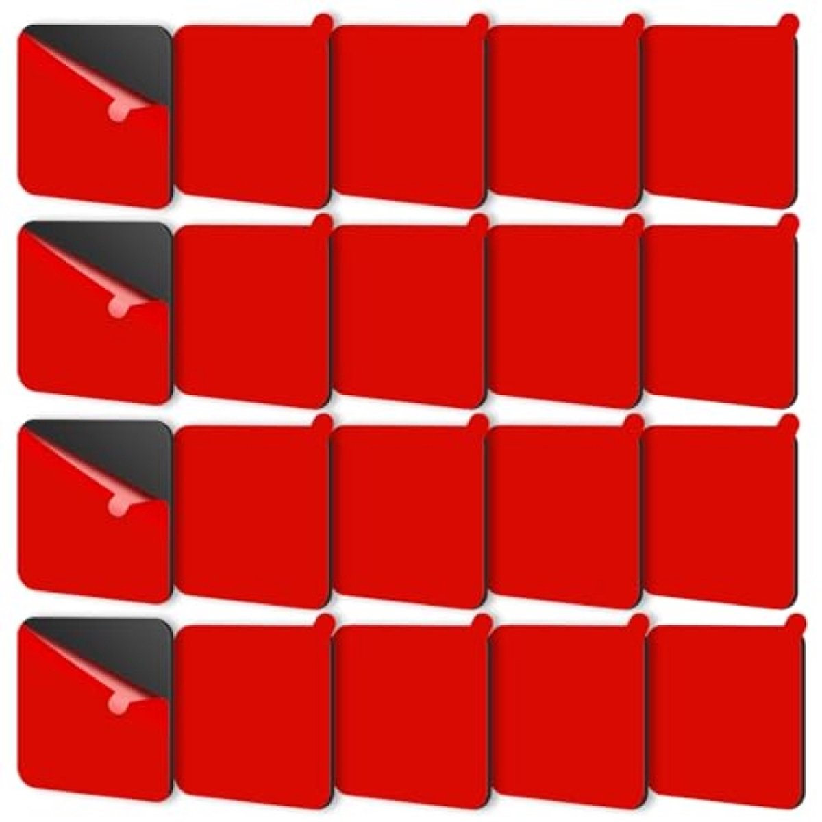 20 stuks dubbelzijdige montagestrips - sterk plakmateriaal voor binnen en buiten