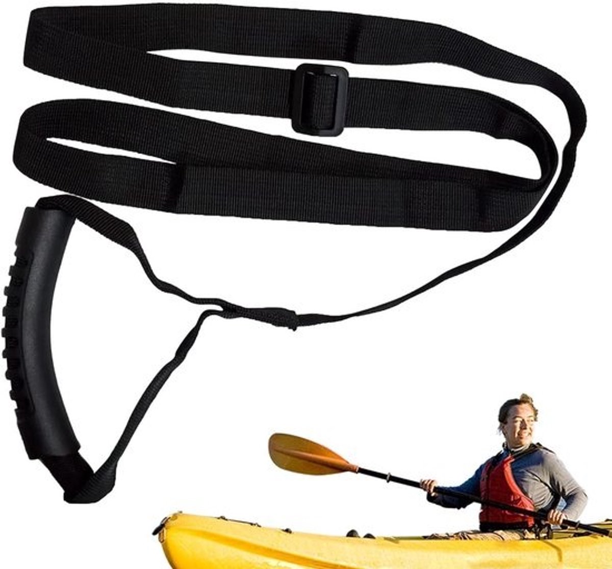 Kajak-sleepkabel - Kajaktouw voor slepen - Watersportondersteuning - Verstelbare lengte - 2.5x150 cm - Niet gespecificeerd
