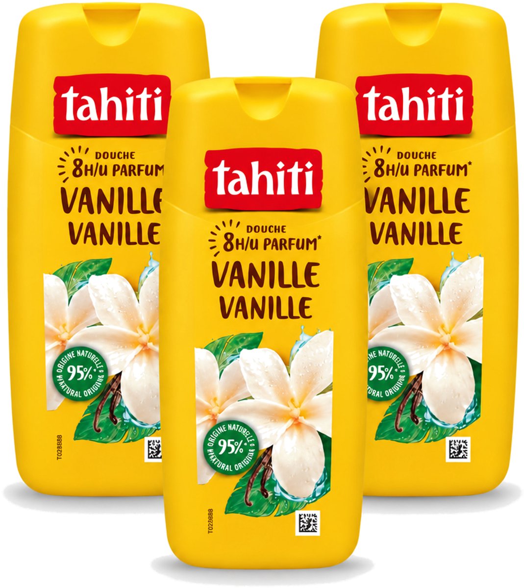 3 x Tahiti – Douchegel – Vanille - 315 ml - Voordeelverpakking - 3 stuks