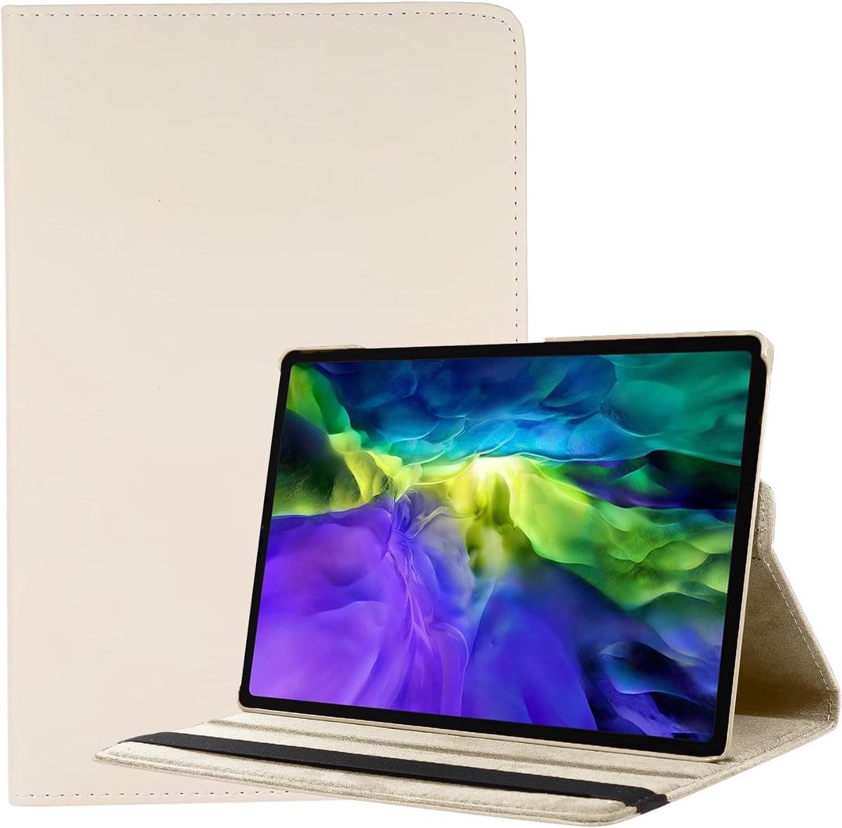 BTH - Tablet Hoes voor Samsung Galaxy Tab A8 2021 - Roterende Etui - Schokbestendige Tablet Hoes Wit - ShopVlot