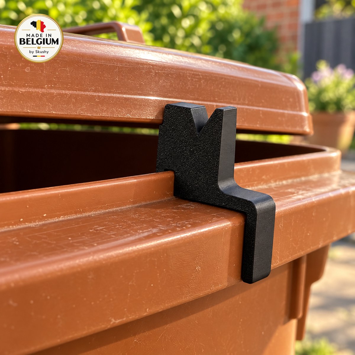 Skushy Afvalbak Dekselclip - Kliko Ventilatieclip, Bin Lid Spacer, Container Afstandhouder en Herbruikbare Randklem