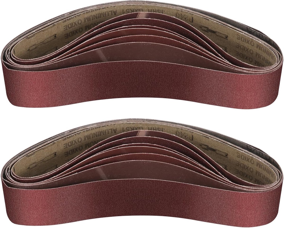 Sanding Belt 50 x 685 mm, Set of 14, 2 Grit Size 120/240/320/400/600/800/1000, Aluminium Oxide Sandpaper, for - ShopVlot