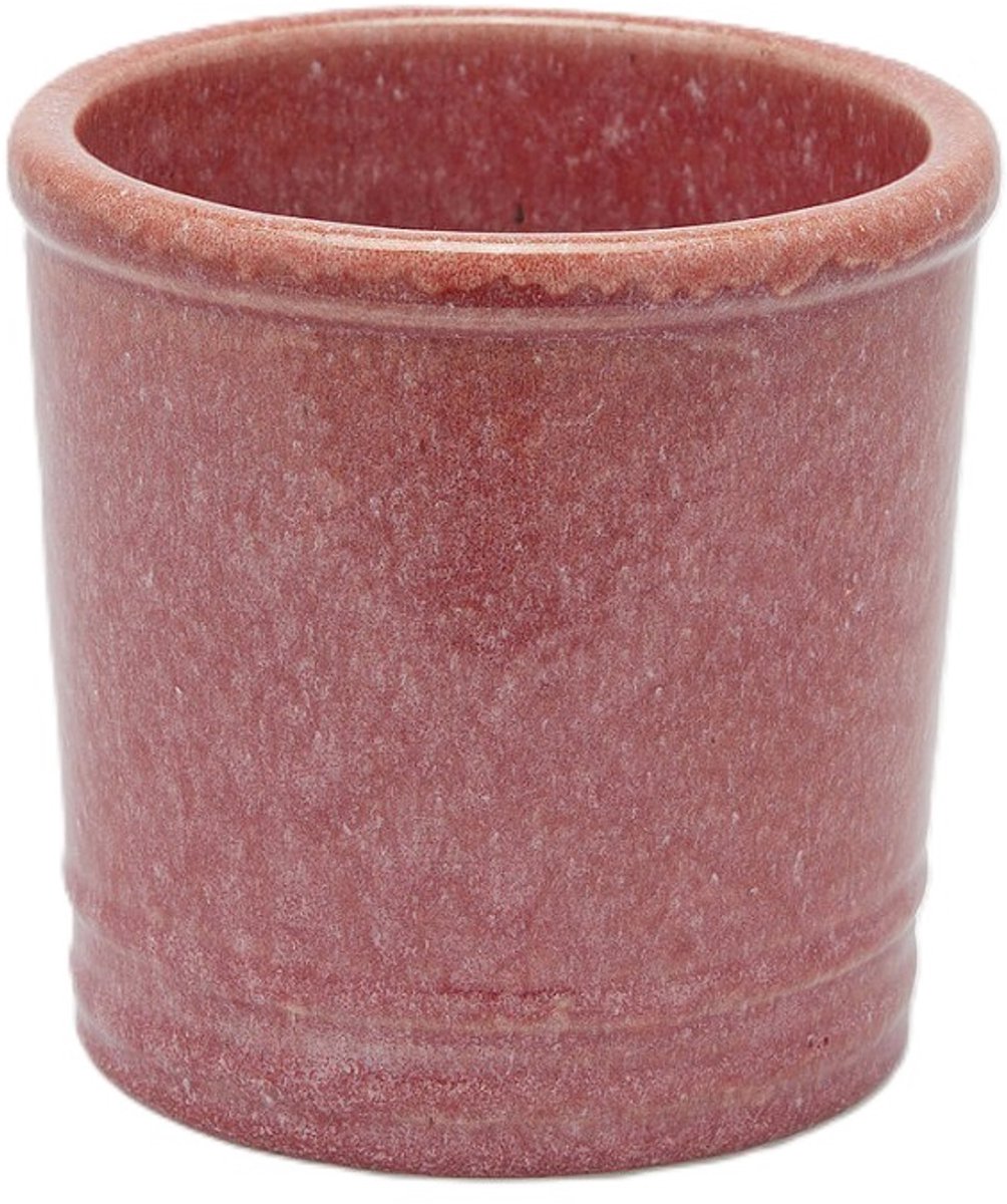 EDG - Bloempot- Keramiek - roze - D18 x H18 cm - Opening 15,5 cm