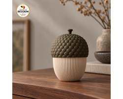 Skushy Eikel Opbergdoos met Schroefdeksel - Acorn Container, Herfst Decoratie, Bewaardoos en Japandi Opbergpot