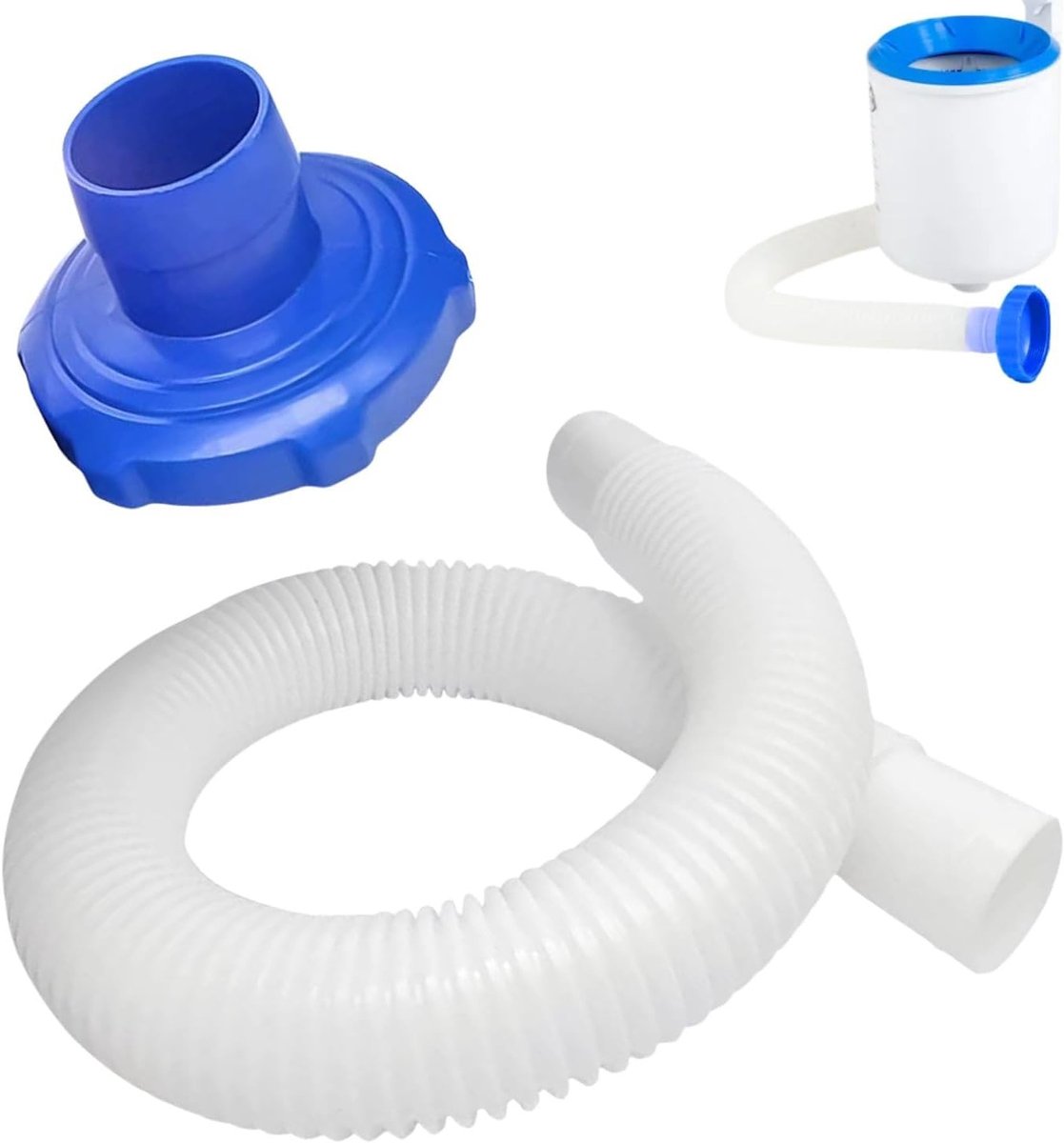Hoge kwaliteit skimmer set van 70 cm met adapter voor efficiënt zwembadonderhoud en vuilverwijdering