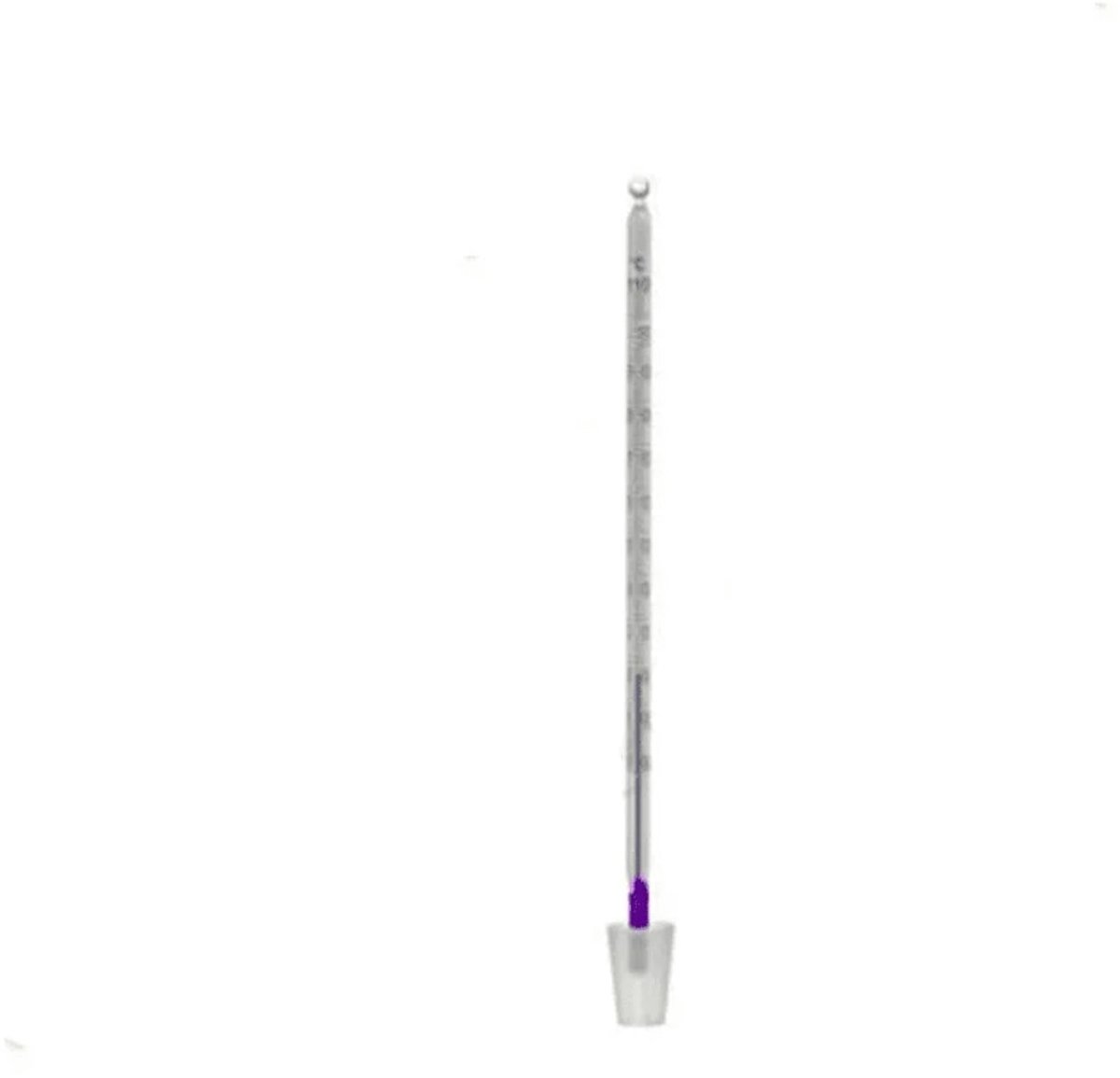 Thermometer met siliconen kurk voor distilleerketel