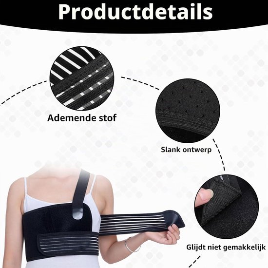 Ribband voor dames, elastische ribbinding voor gebroken en uitgerekte ribben, ideaal voor herstel en ondersteuning — afbeelding 2