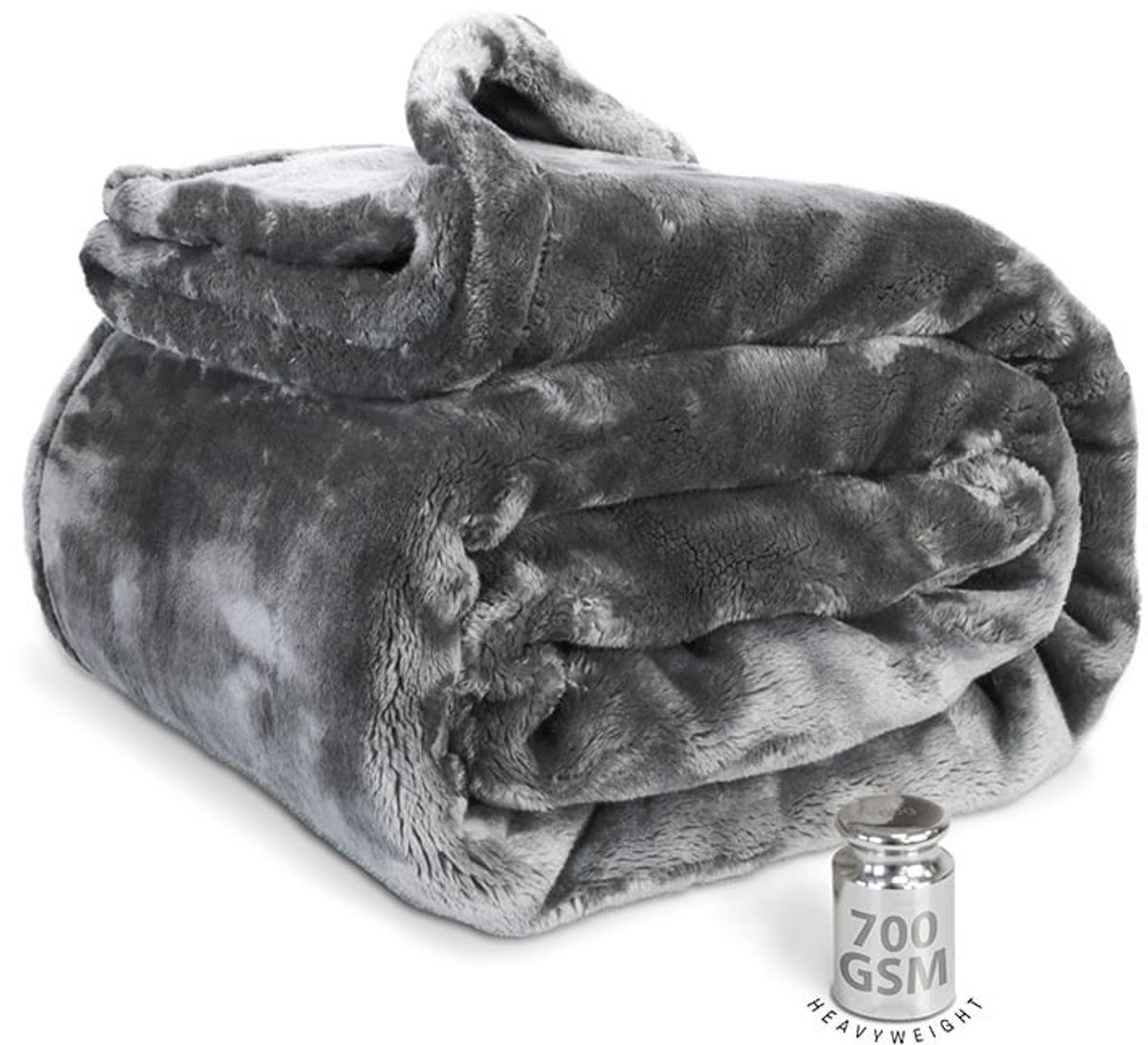 Unique Living Plaid Silke - 150x200cm - Grijs