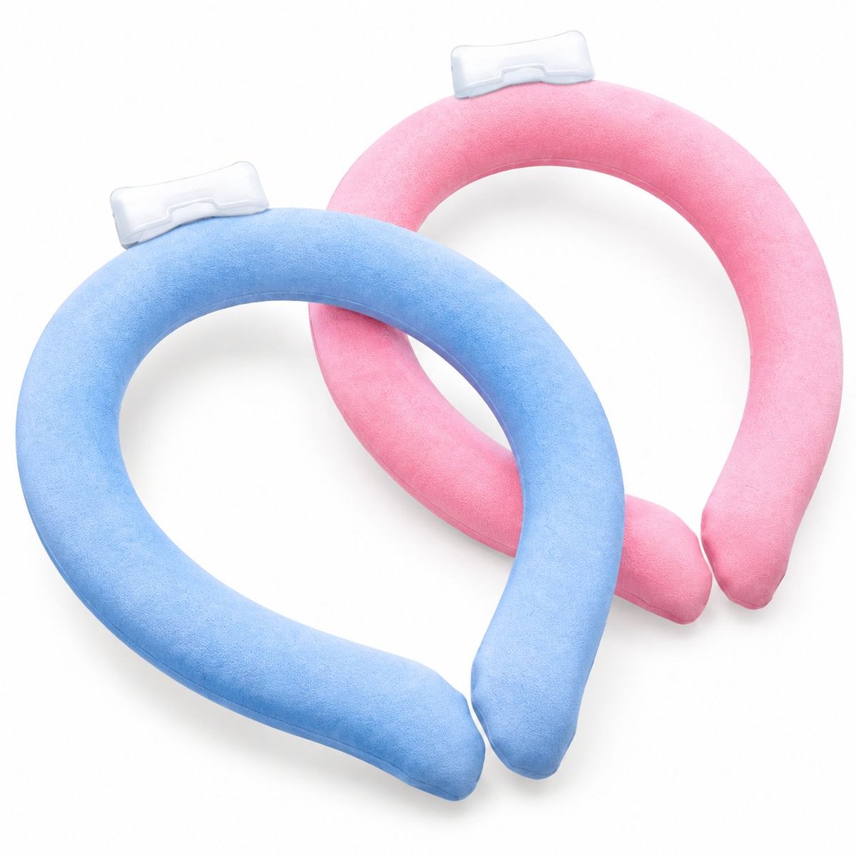 VHV - Koelring - Blauw, roze - Herbruikbare nekkoelbuis - Product voor lichaamskoeling - Ijsring voor de nek - voor de nek