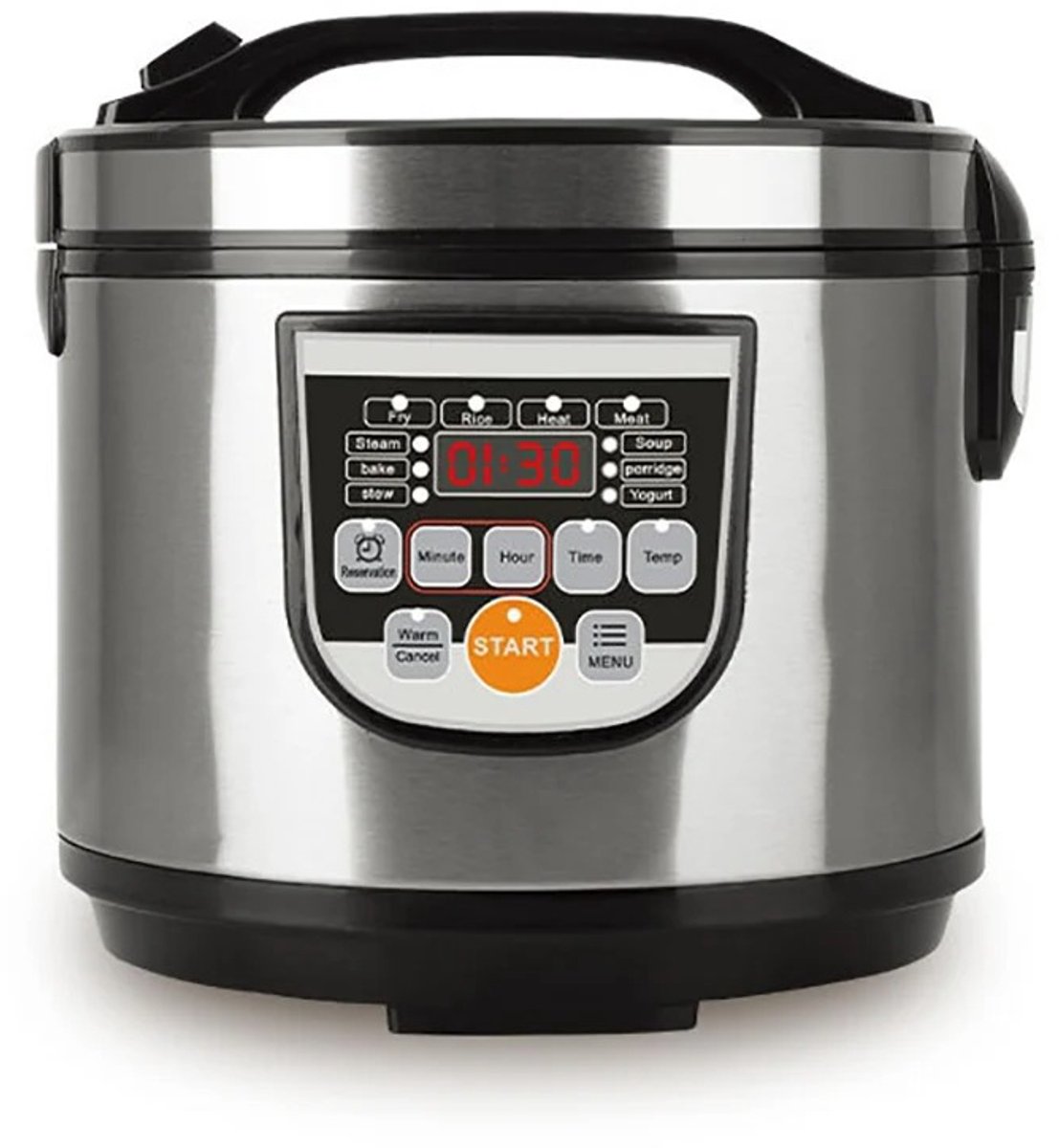 Cherrys Finds - Rijstkoker - Rijstkoker Met Stomer - Draagbare 5L Elektrische Rijstkoker – Multi Cooker – Soep, Pap & Stoomfunctie – Voor Auto en Keuken - Rijstkoker Pfasvrij - Rijstkoker Zwart