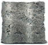Lavandoux - Bont Kussen - Imitatiebont - Taupe - 65 x 65 cm
