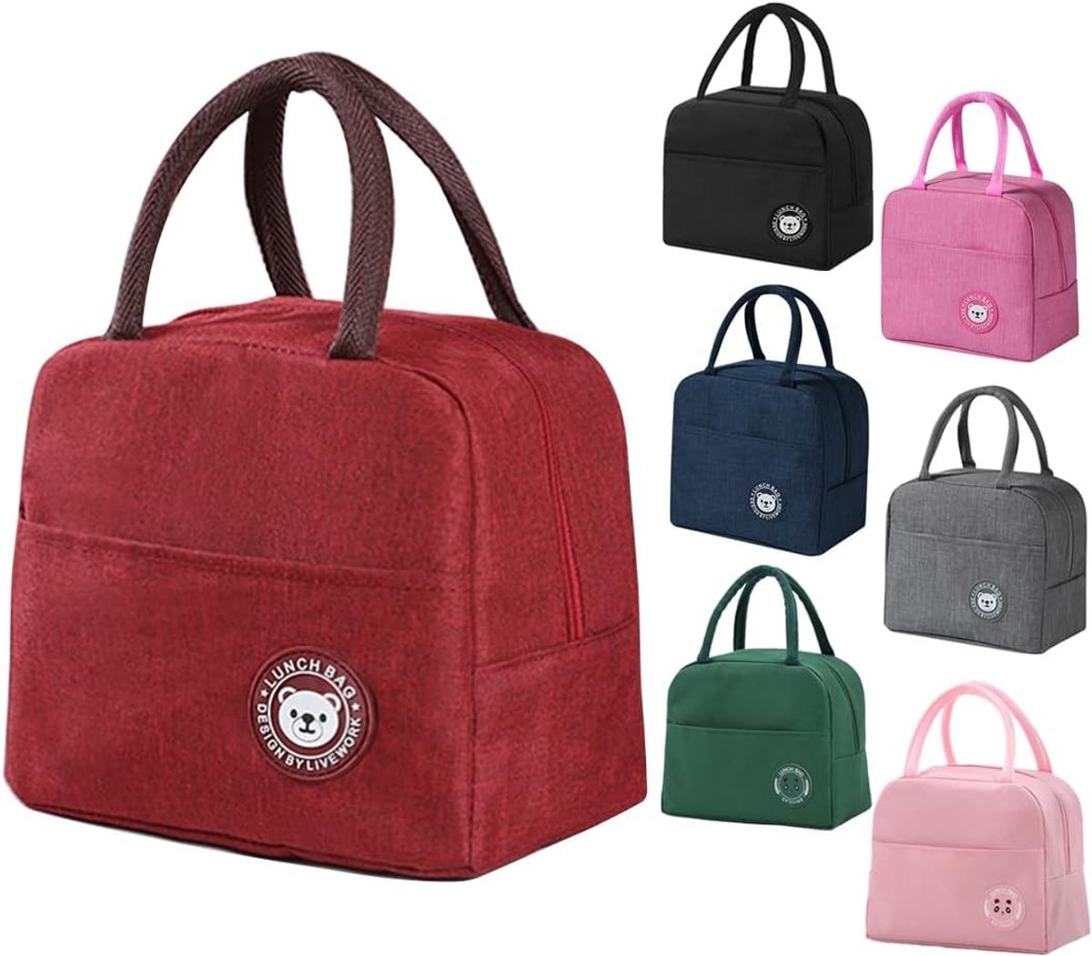 Isolerende Lunchtas van 6L voor Vrouwen, Mannen en Kinderen - Waterdichte en Lekvrije Koeltas voor Werk en Schoollunches