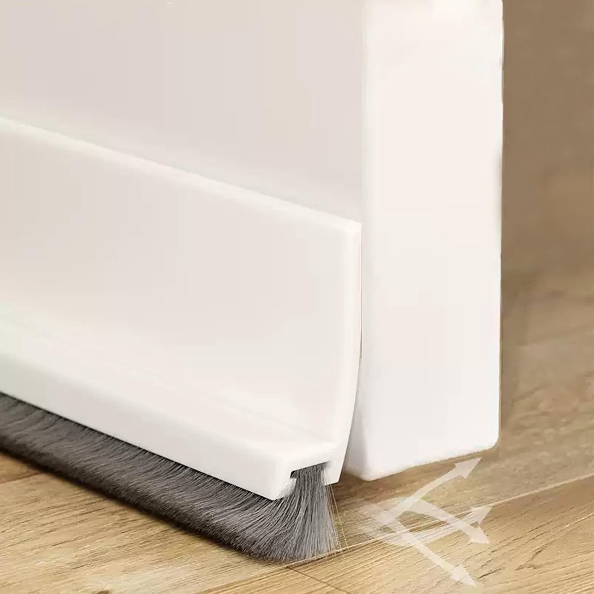 SnelShoppen - 100cm Witte Sealing Tape voor Deuren - Zelfklevende Deurafdichting met Borstel - Energiezuinige Dichtstrips voor Geluidsisolatie en Temp