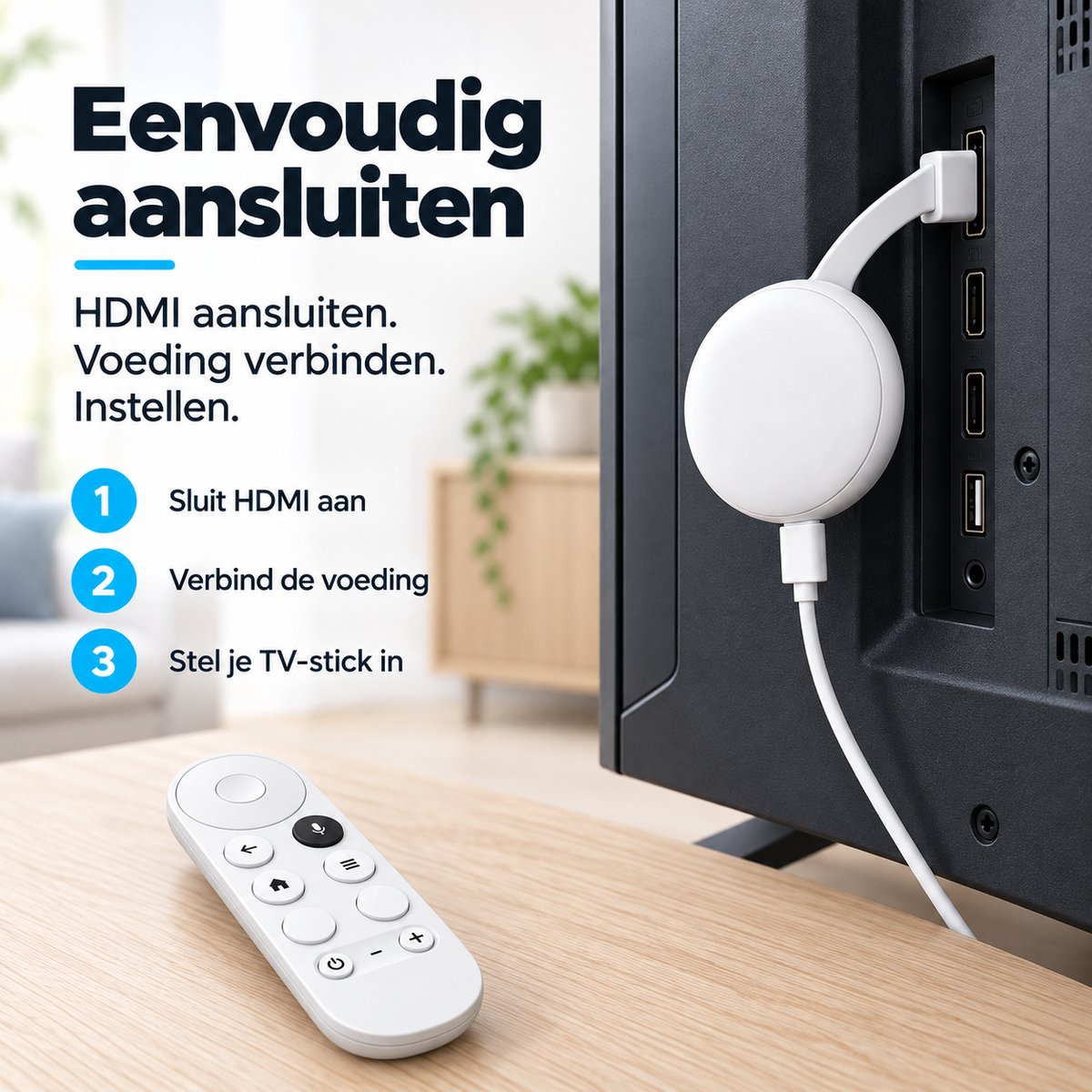 Vectra Smart TV Stick 4K -TV Dongle - Streaming Stick-Streaming Box-Android TV Box- Media Player Geschikt voor 3000+apps-4K Ultra HD -2026 Model- WiFi 6 -Met Afstandsbediening en Spraakbediening - Upgrade Elke TV naar Smart TV - Incl. USB-kabel - Wit — cadeau in Elektronica - foto 2
