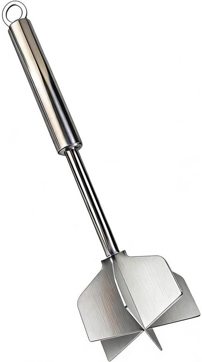 Gehakthakker van RVS - Burgerpers - Vleesmolen - Maaltijdbereiding in de keuken - Ergonomisch handvat - 28 x 8 x 8 cm - Zilverkleurig