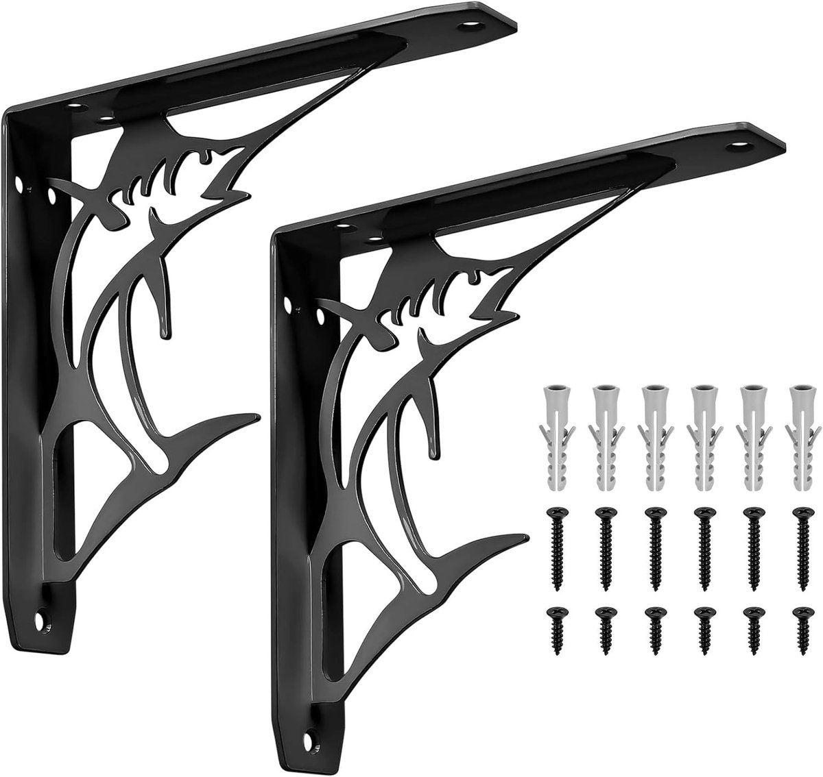 Stevige Hoekplanken Beugels voor Wandmontage, 90 Graden Driehoekige Steun, Ideaal voor Woonkamer en Opslag (2 Stuks, Zwart, 200 x 200 mm)