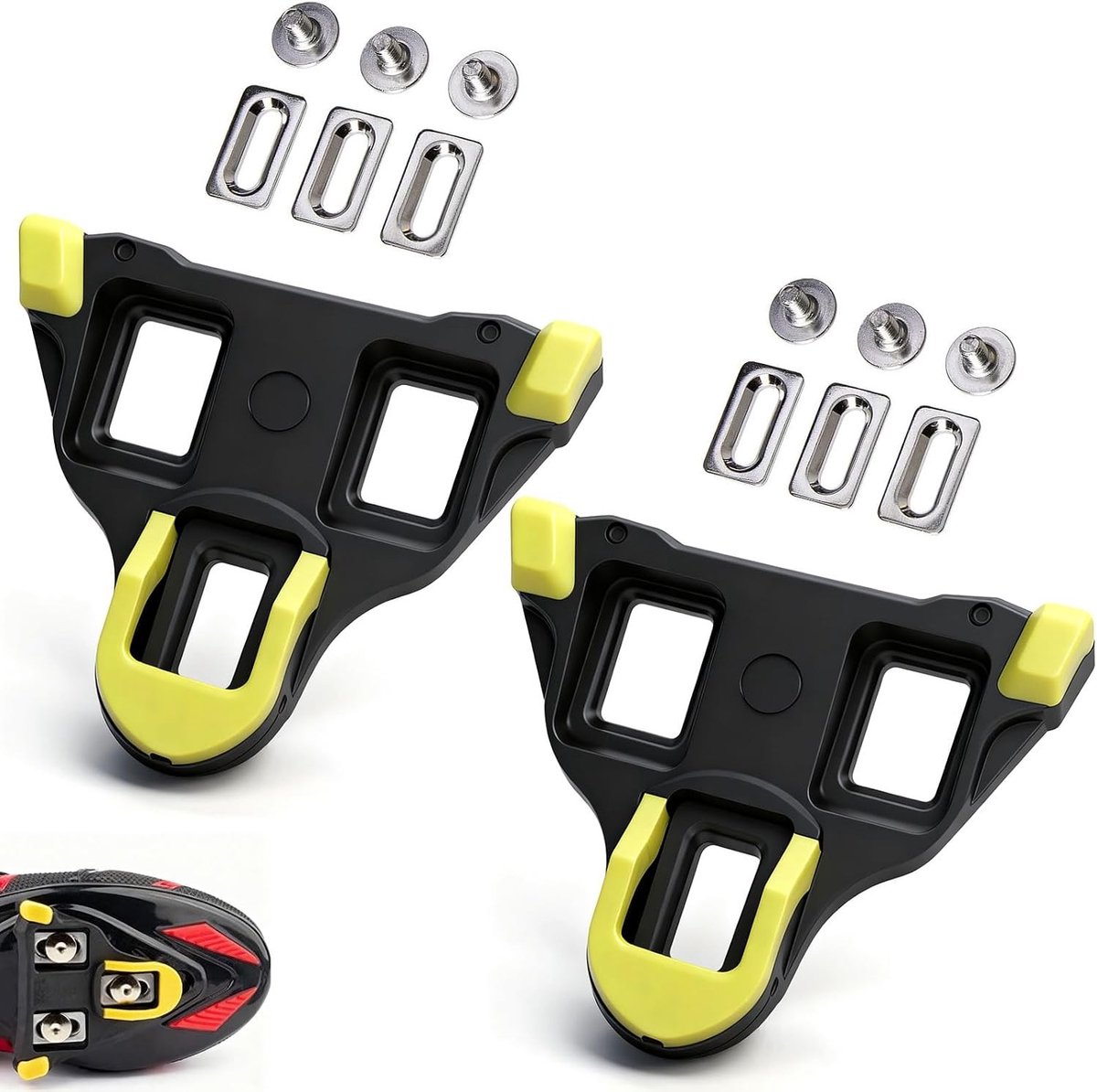 Fietsclips voor heren en dames, geschikt voor 3-gats fietspedalen, slipvrije en duurzame TPU constructie voor sportief fietsen en optimale grip