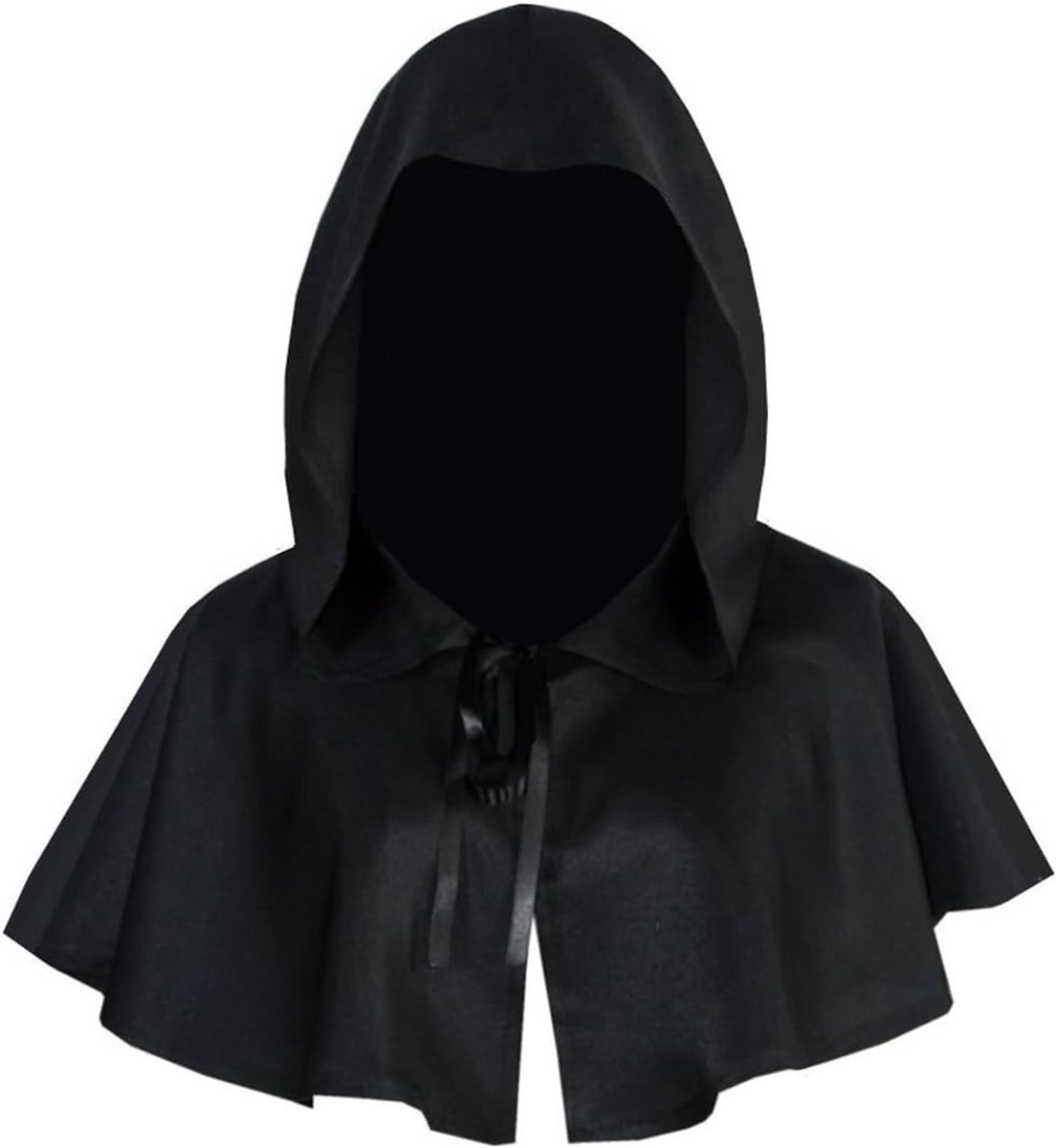 Medieval Gothic Cape met Kap voor Volwassenen - Unisex Korte Tovernaar Cape voor Halloween, Carnaval en Cosplay Feestjes