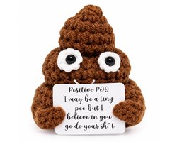 Nina’s Giftshop® Positive Poo – Positieve Drol – Grappig Cadeau – Handgemaakt Cadeau – Motivatie Cadeau – Opkikker Cadeautje – Succes Cadeau – Cadeau voor Man & Vrouw – Geschenkzakje