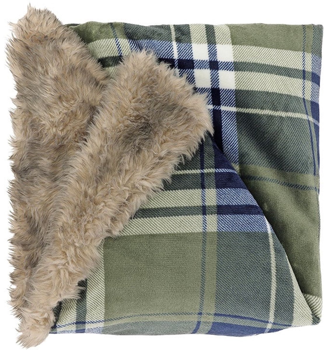 Unique Living Plaid Kenza - 130x170cm - Groen
