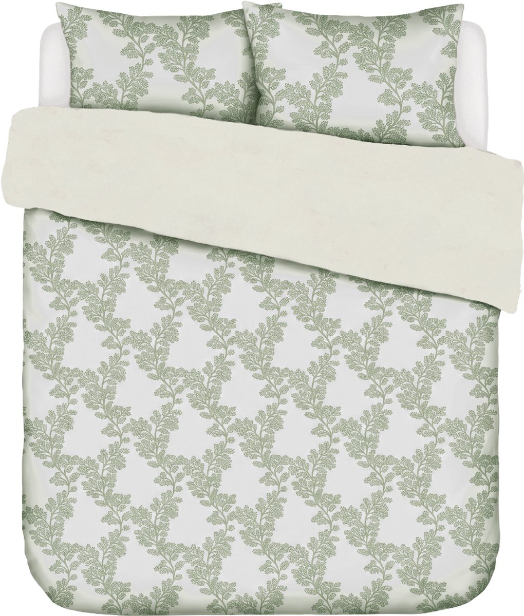 Linolux Willow - Perkal Dekbedovertrek 200x200/220 - Groen