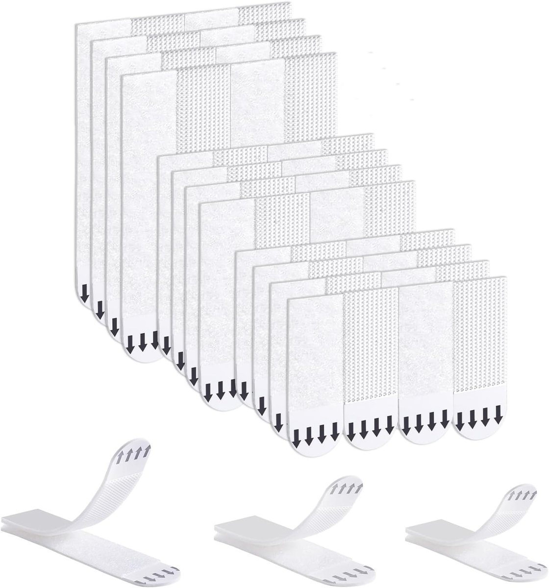 64 Stuks Zelfklevende Bevestigingsstrips voor Posters, Fotolijsten en Spiegels - Residu Vrije Tape voor Eenvoudige Montage