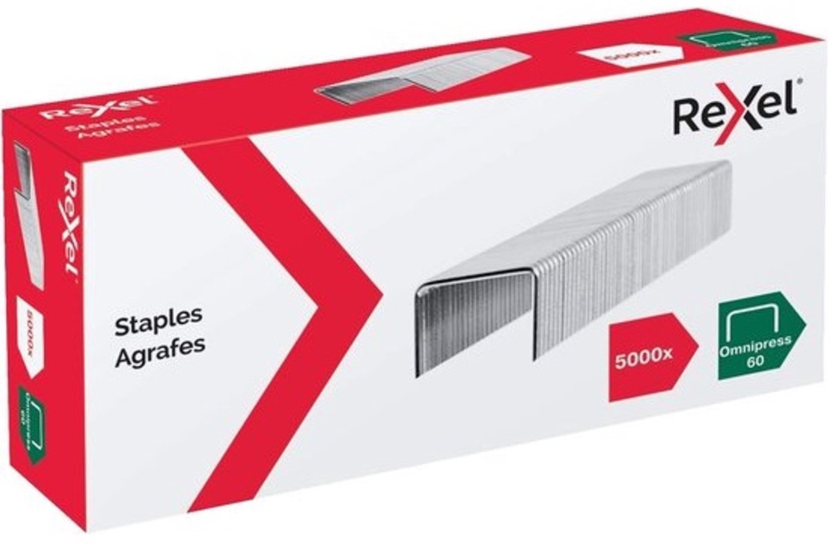 Slanke draadnietjes - Nietjesvellen - Voor documenten nieten - Voor maximaal 60 vellen - 5000 stuks - Zilver