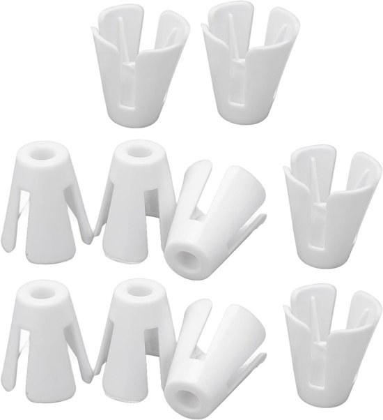 10 Stuks Witte Plastic Spoelhouders voor Garens - Lichtgewicht Accessoires voor Industrieel Naaiwerk, Perfect voor Organisatie en Opslag — afbeelding 3