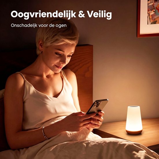 Namajunas - Nachtlampje - nachtlampje volwassenen - Tafellamp slaapkamer - met sensor - 13 lichtbronnen en 5 helderheidsniveaus, geschikt voor kinderkamers, bureaus, slaapkamers en kinderfeestjes, een ideaal cadeau voor kinderen. van Namajunas — afbeelding 2