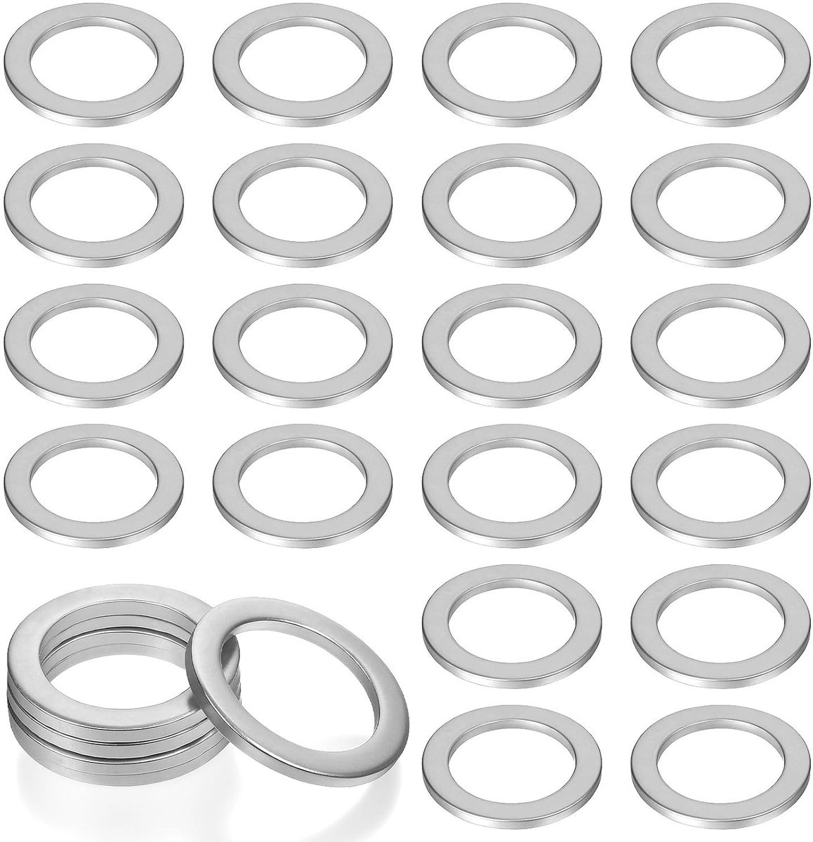 20 Stuks M14 Flat Washers voor Olieafvoer, Dichtingen en Bevestigingsmaterialen - Koper en Metaal