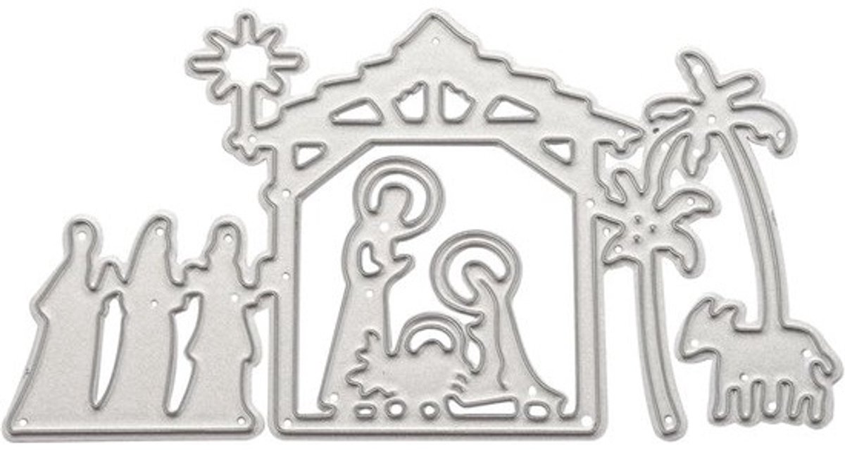 Snijmalstempel - Creatief sjabloon - Voor scrapbooking en kaarten - Koolstofstaal