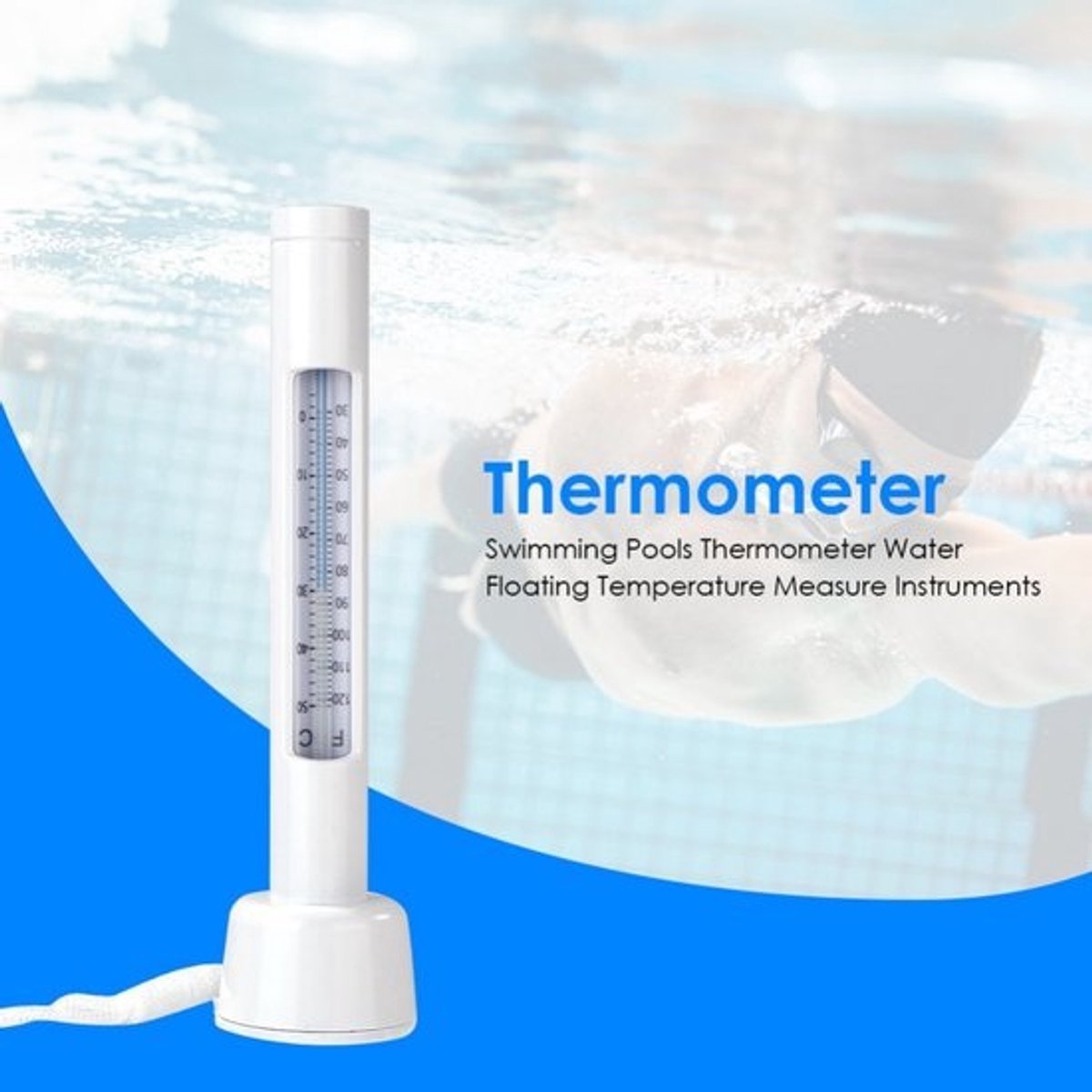 Drijvende staafthermometer voor zwembad of vijver - Zwembadthermometer - Waterthermometer - Drijvend - Waterthermometer - Jacuzzi - Zwembadthermometer