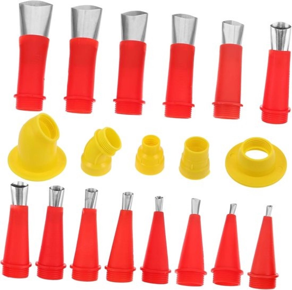 Kit met mondstukken - Set spuitmonden - Kit voor aanbrengen - Eenvoudig vervangen - 8x3x3 cm - Multi